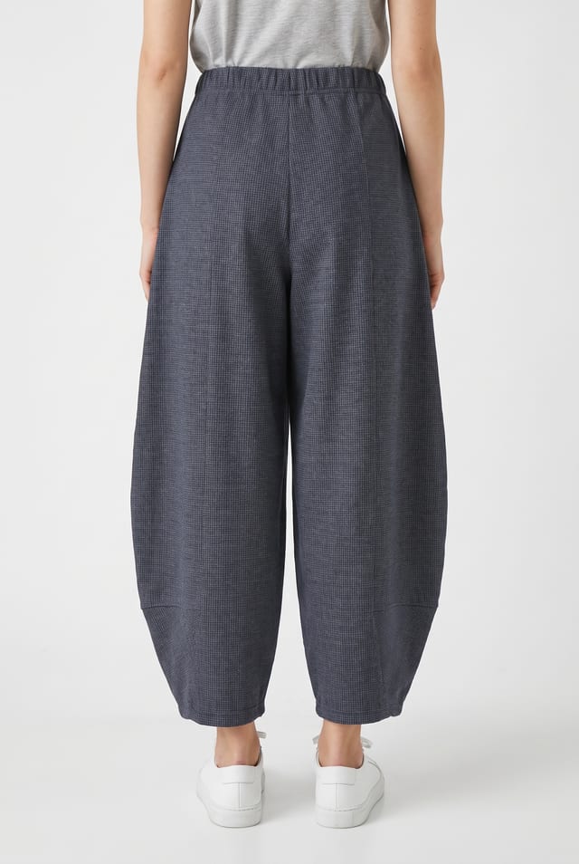 Trousers 6537 - Houndstooth jacquard jersey - 560INDIGO - 10260710537