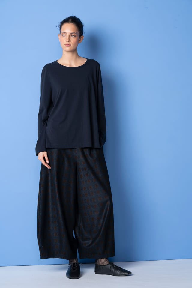 Pantalon 6538 - Jersey jacquard Cube - 490NAVY - 10260710538