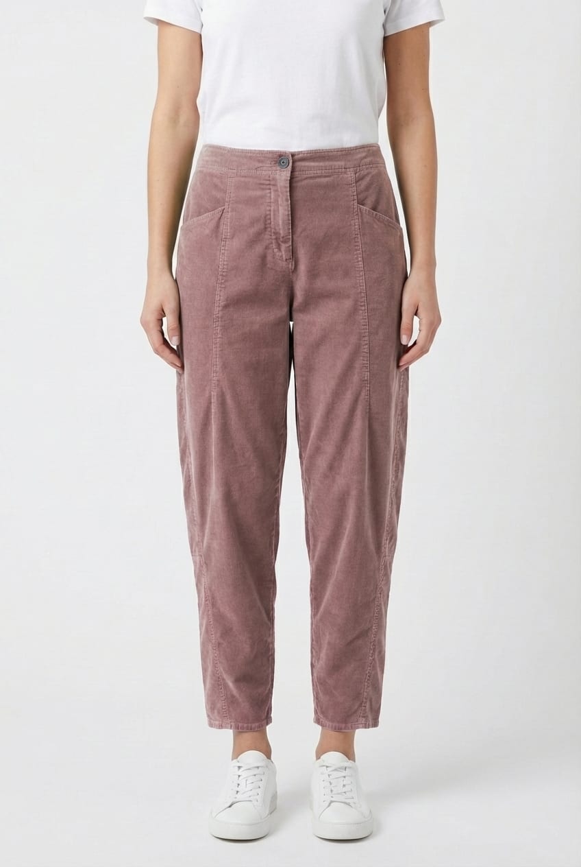 Trousers 6541 - Cotton needlecord with stretch - 332QUARTZ - 10260710541