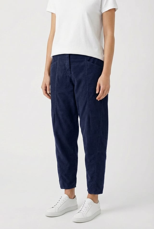 Trousers 6541 - Cotton needlecord with stretch - 490NAVY - 10260710541