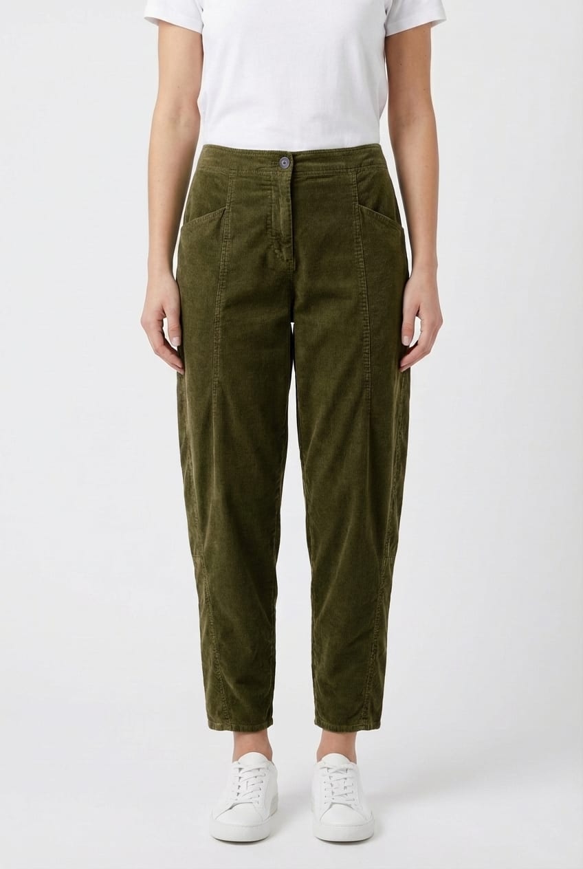 Trousers 6541 - Cotton needlecord with stretch - 752MEADOW - 10260710541