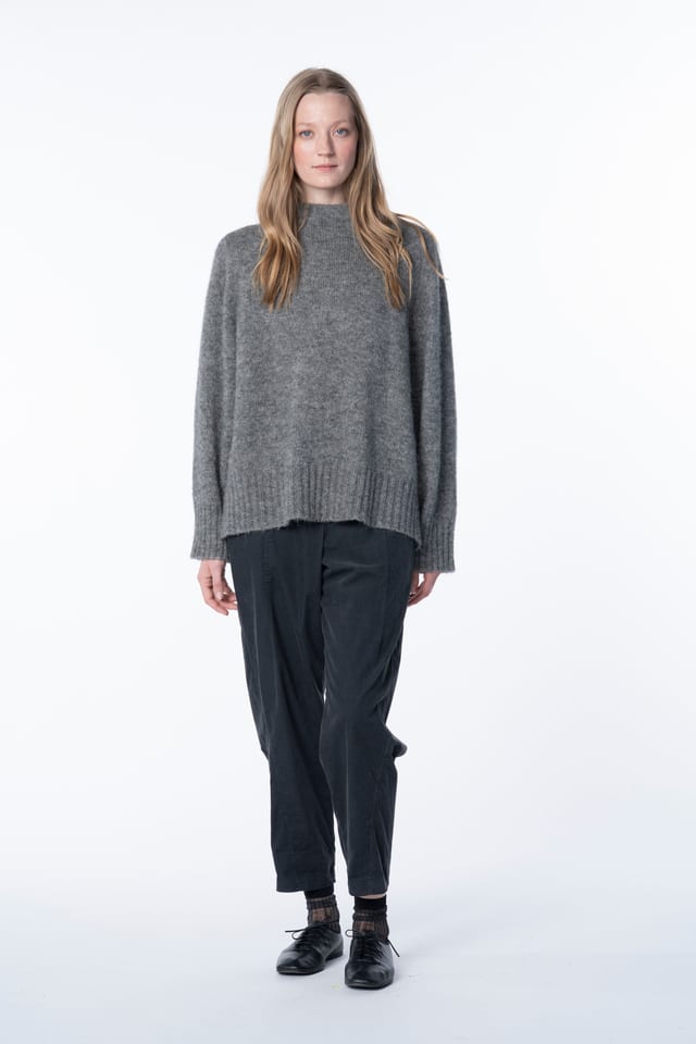 Trousers 6541 - Cotton needlecord with stretch - 982GRAPHITE - 10260710541
