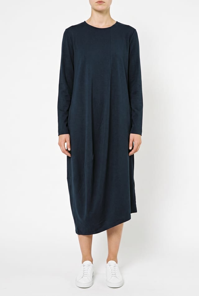 Dress 6552 - Drapey lyocell jersey - 490NAVY - 10260710552