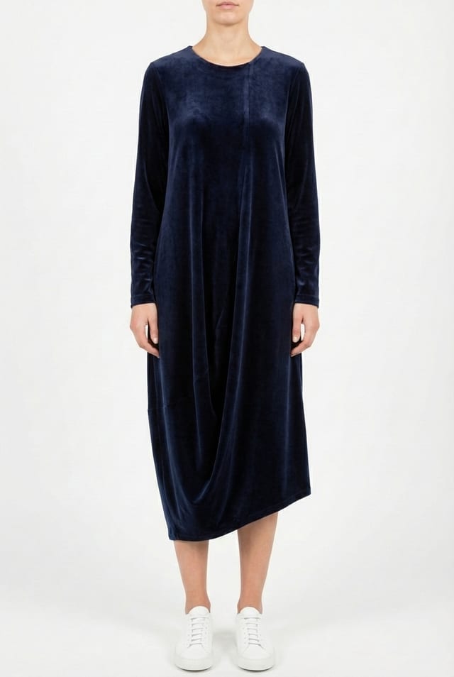 Dress 6552 - Drapey lyocell jersey - 490NAVY - 10260710552