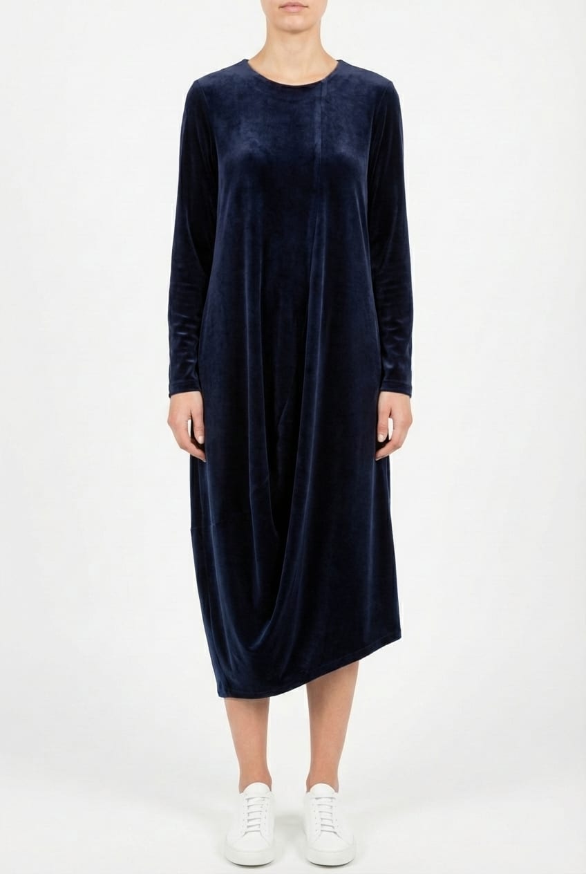 Dress 6552 - Drapey lyocell jersey - 490NAVY - 10260710552
