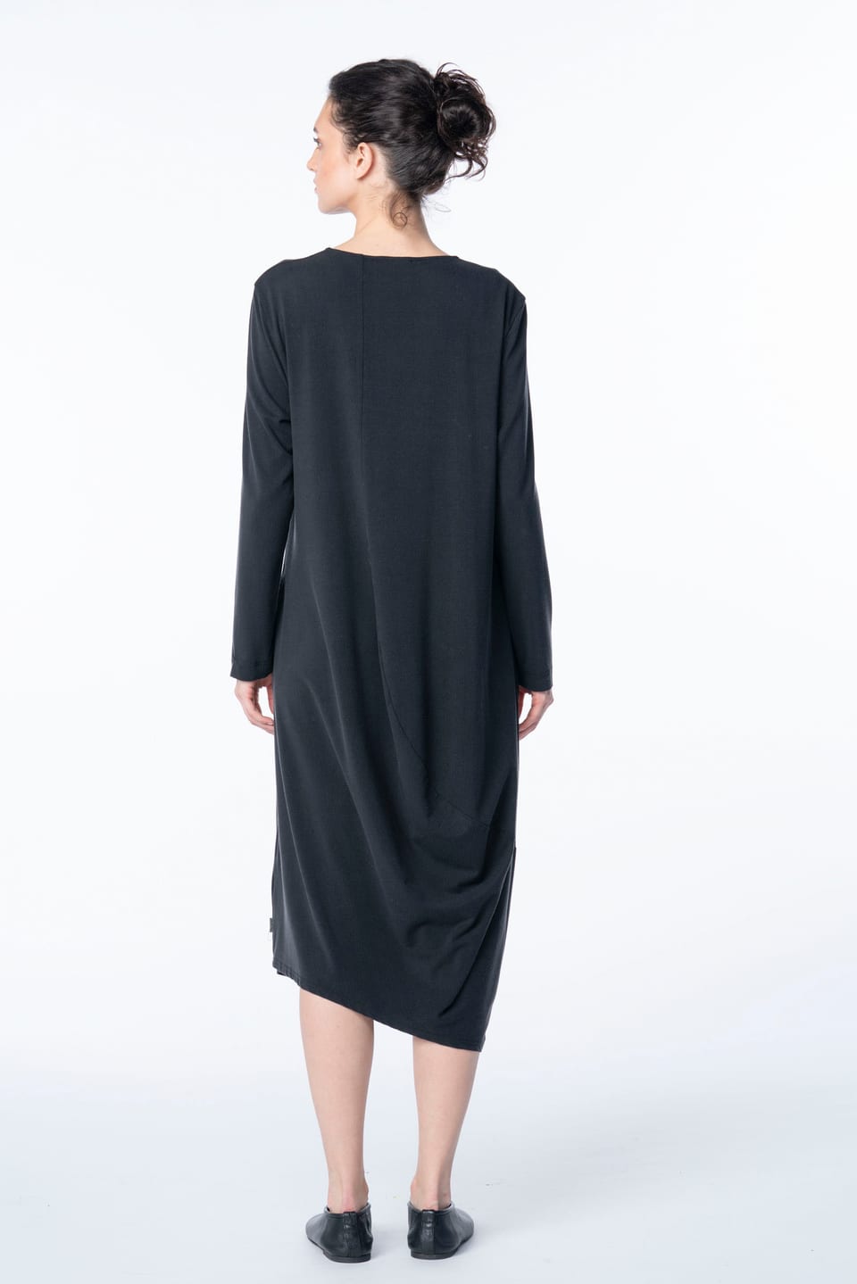 Dress 6552 - Drapey lyocell jersey - 990BLACK - 10260710552