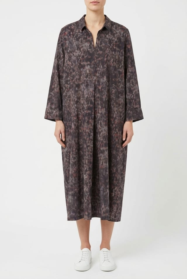Dress 6554 - Viskose-Baumwollmix mit Ikatdruck - 360SYRAH - 10260710554