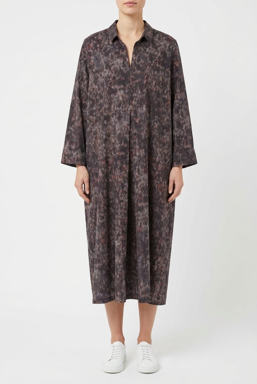 Dress 6554 - Viskose-Baumwollmix mit Ikatdruck - 360SYRAH - 10260710554