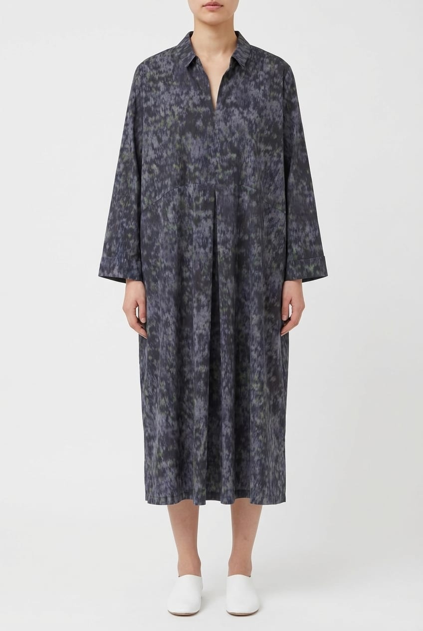 Dress 6554 - Viskose-Baumwollmix mit Ikatdruck - 490NAVY - 10260710554