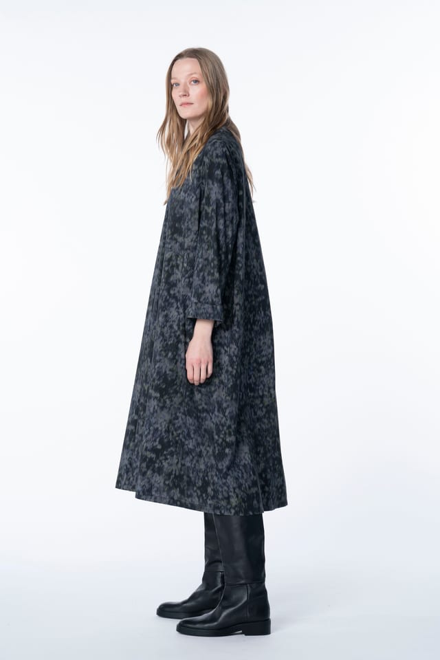 Dress 6554 - Viskose-Baumwollmix mit Ikatdruck - 490NAVY - 10260710554