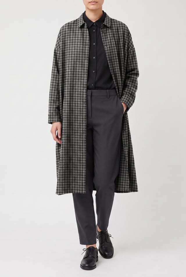 Kleid 6555 - Wollmischung mit Vichykaro - 960CADMIUM - 10260710555