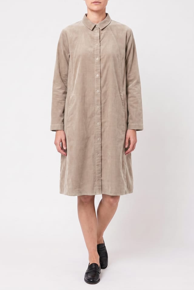Dress 6558 - Elastischer Baumwoll-Feincord - 122ECRU - 10260710558