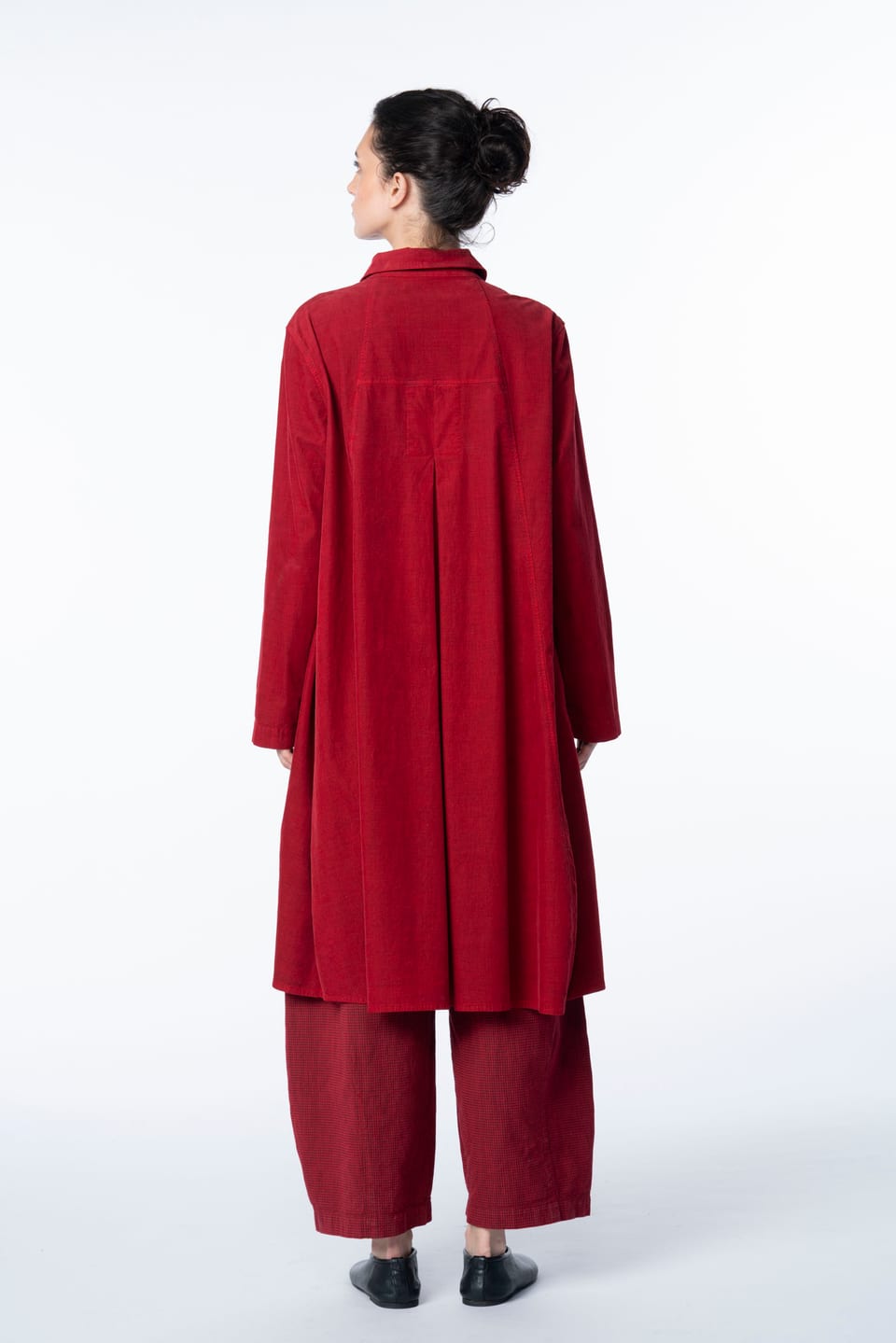 Dress 6558 - Elastischer Baumwoll-Feincord - 352SCARLET - 10260710558
