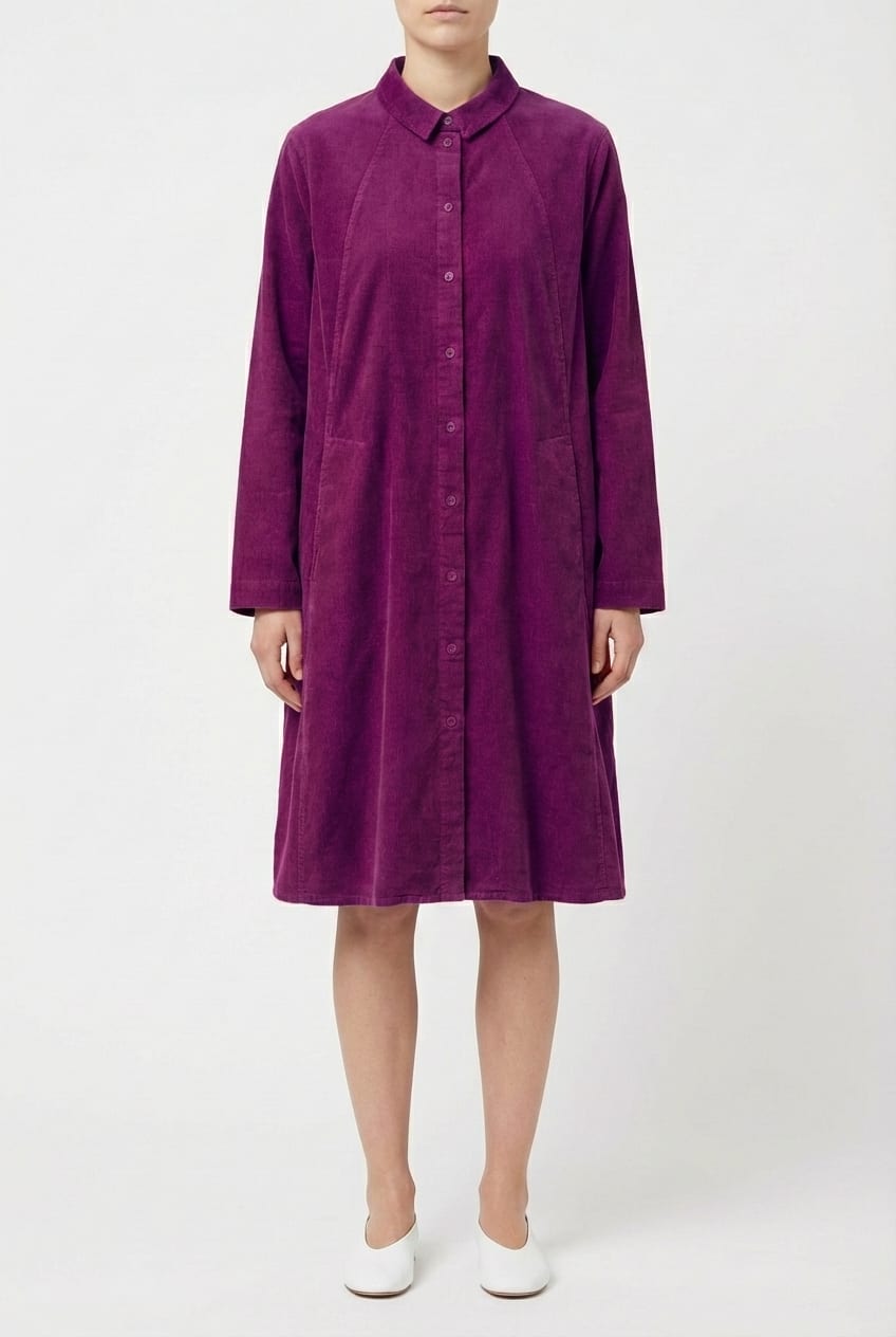 Dress 6558 - Elastischer Baumwoll-Feincord - 372AMETHYST - 10260710558