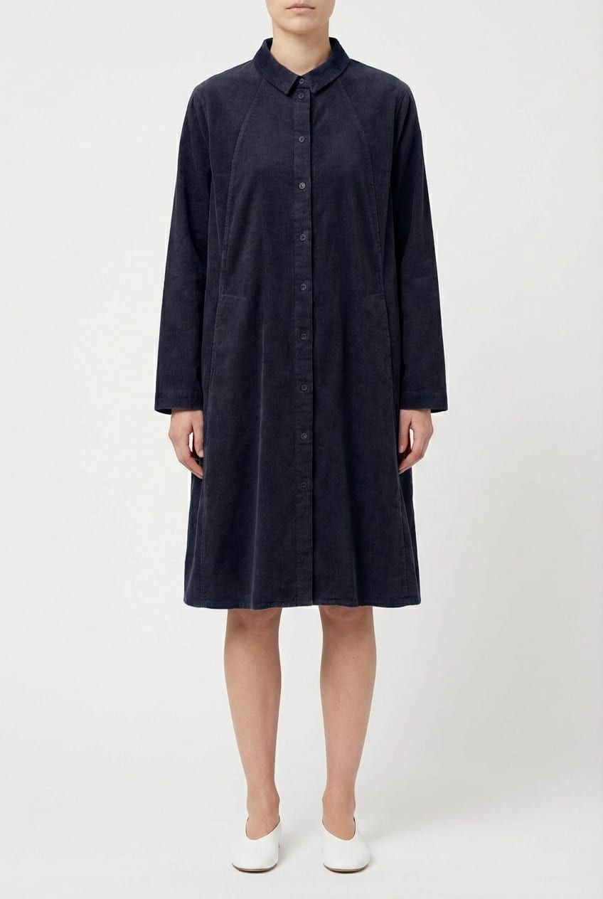 Dress 6558 - Elastischer Baumwoll-Feincord - 490NAVY - 10260710558