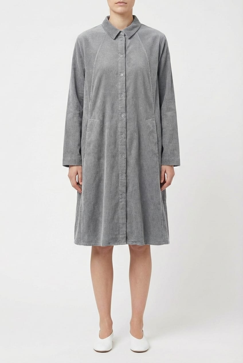 Dress 6558 - Elastischer Baumwoll-Feincord - 942STONE - 10260710558