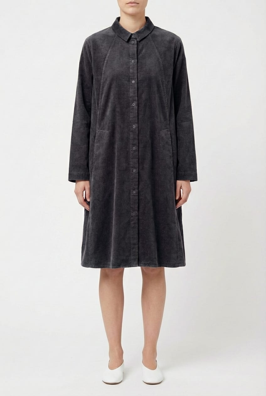 Dress 6558 - Elastischer Baumwoll-Feincord - 982GRAPHITE - 10260710558