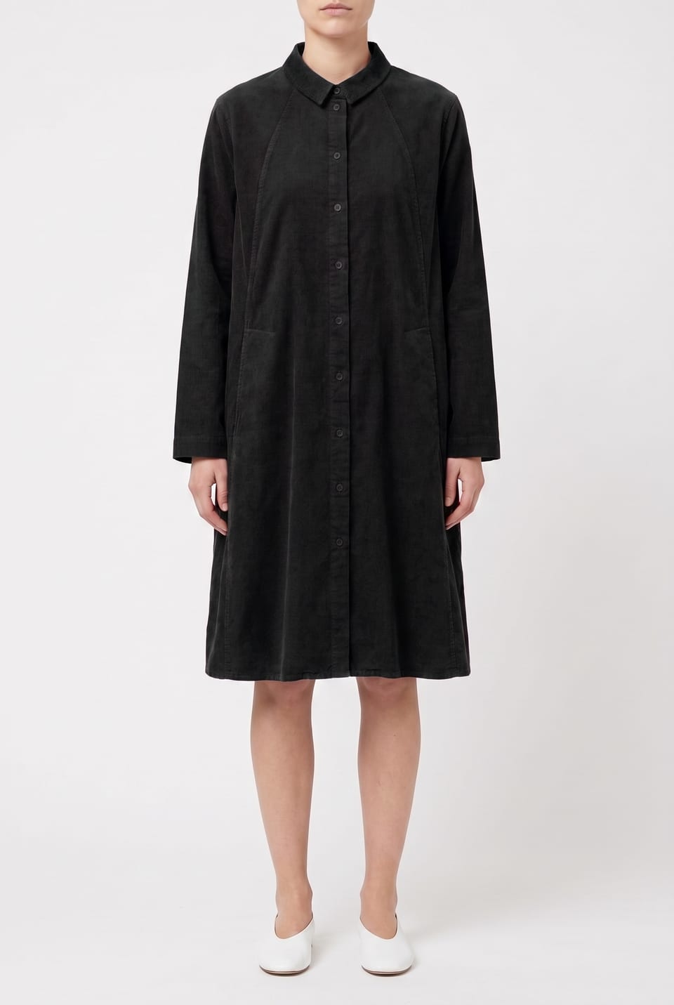 Dress 6558 - Elastischer Baumwoll-Feincord - 990BLACK - 10260710558