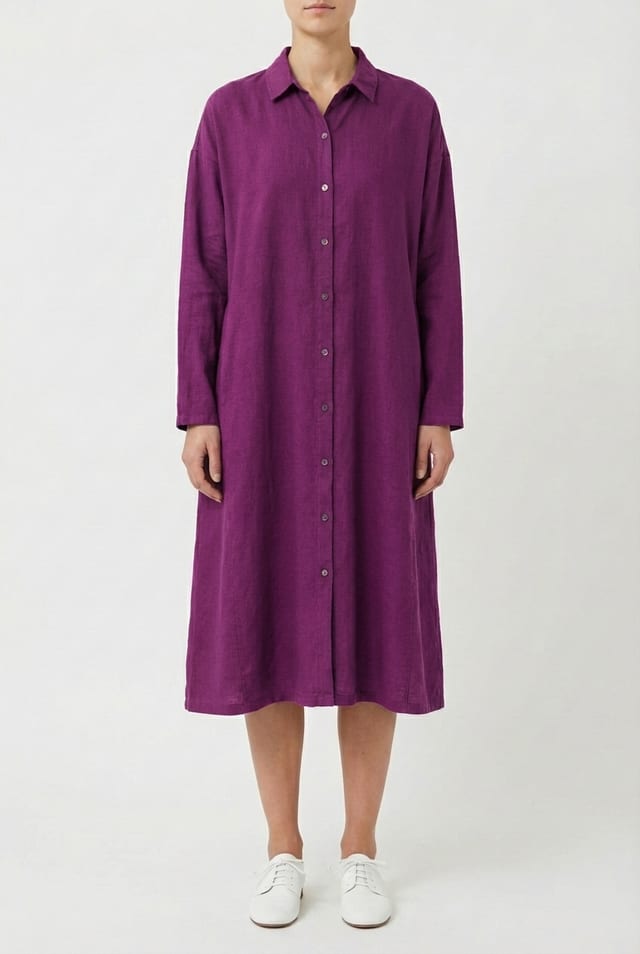 Dress 6560 - Baumwollflanell mit Hahnentrittmuster - 370AMETHYST - 10260710560