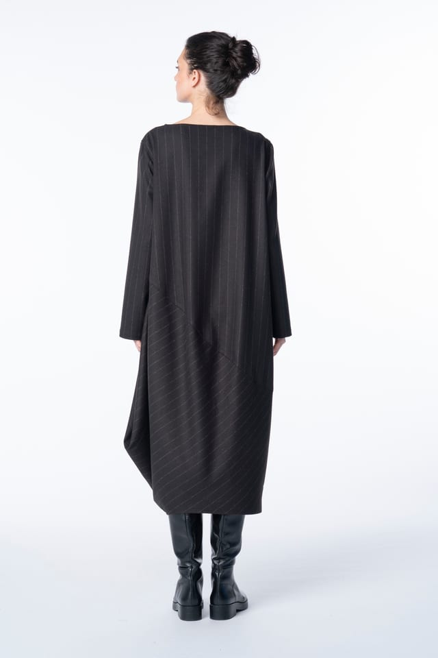 Dress 6562 - Wollmischung mit Kreidestreifen - 10260710562