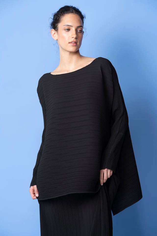 Chemisier 6582 - Coton dobby stretch brossé - 990BLACK - 10260710582