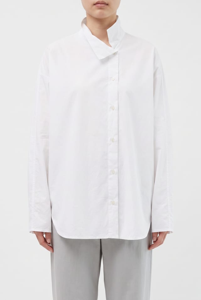 Blouse 6583 - Cotton stretch velvet - 100WHITE - 10260710583