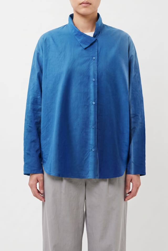 Blouse 6583 - Cotton stretch velvet - 540HORIZON - 10260710583