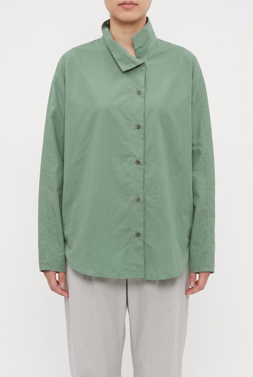Blouse 6583 - Cotton stretch velvet - 640MYRTLE - 10260710583