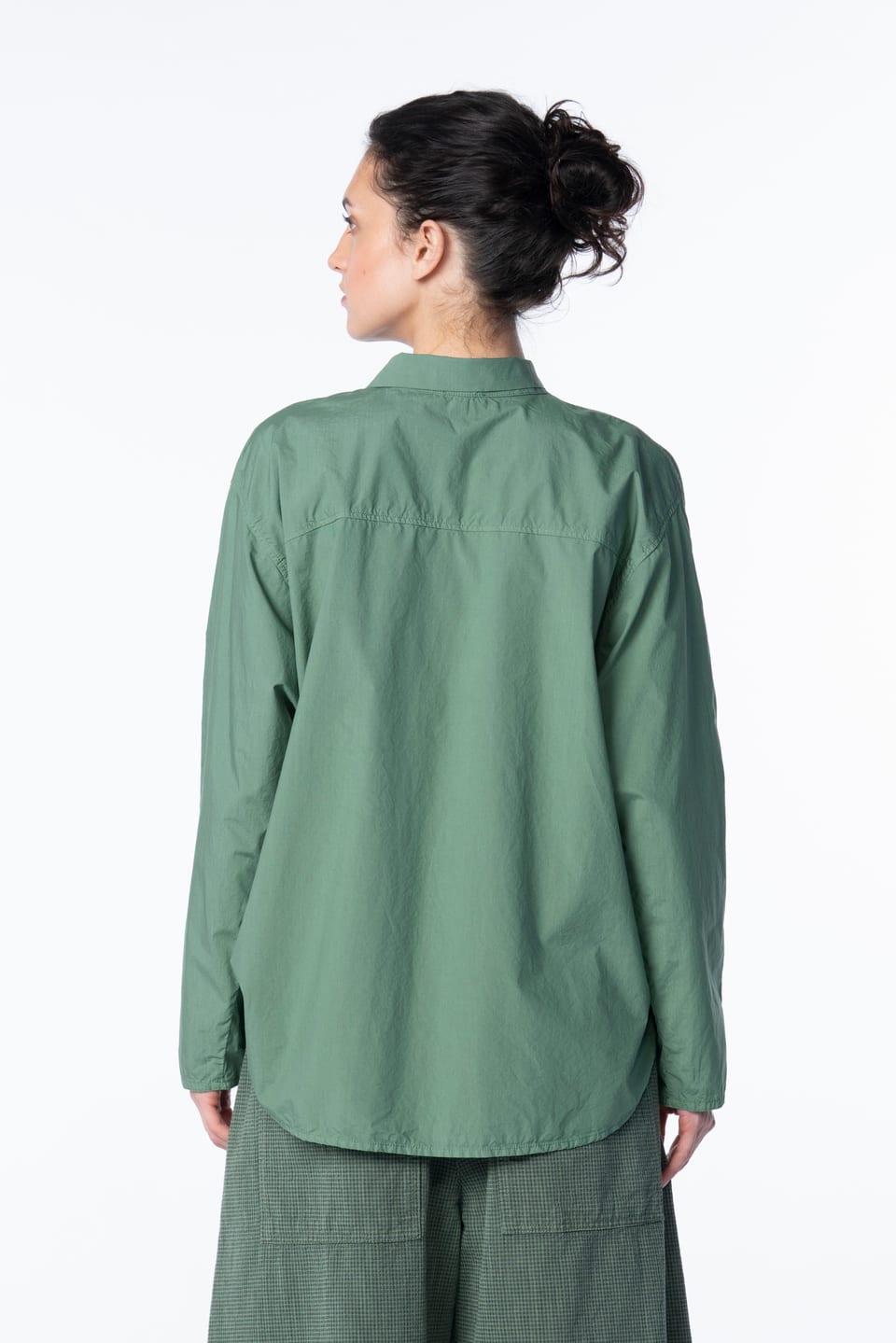 Blouse 6583 - Cotton stretch velvet - 640MYRTLE - 10260710583