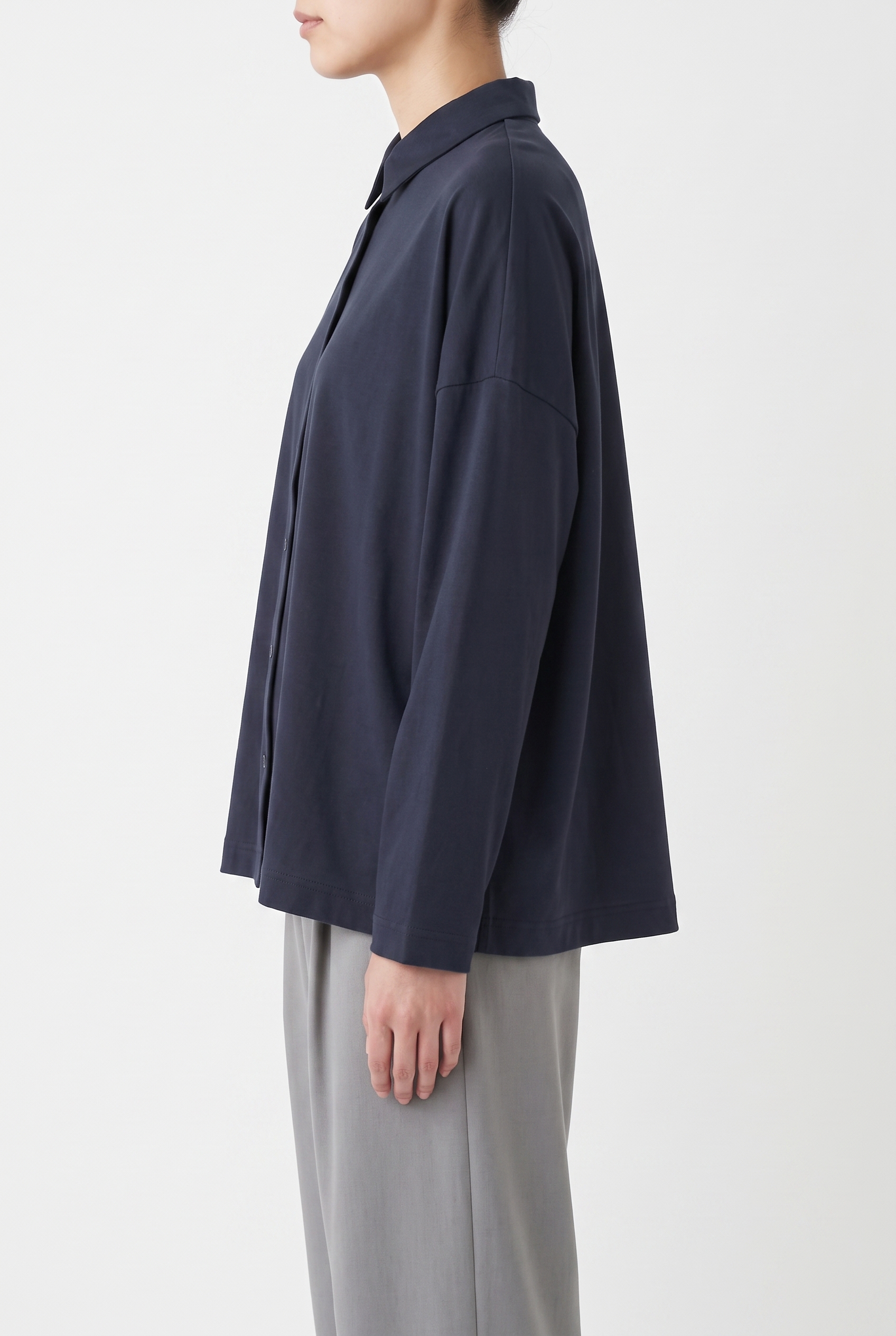 Bluse 6585 Blue Fließender Lyocell-Jersey