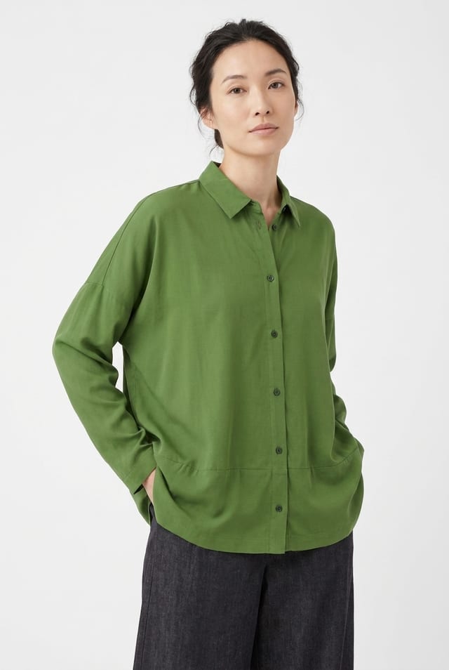 Bluse 6585 - Fließender Lyocell-Jersey - 660GREEN - 10260710585