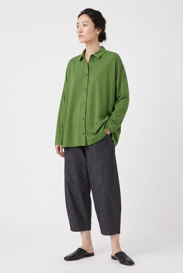 Bluse 6585 - Fließender Lyocell-Jersey - 660GREEN - 10260710585