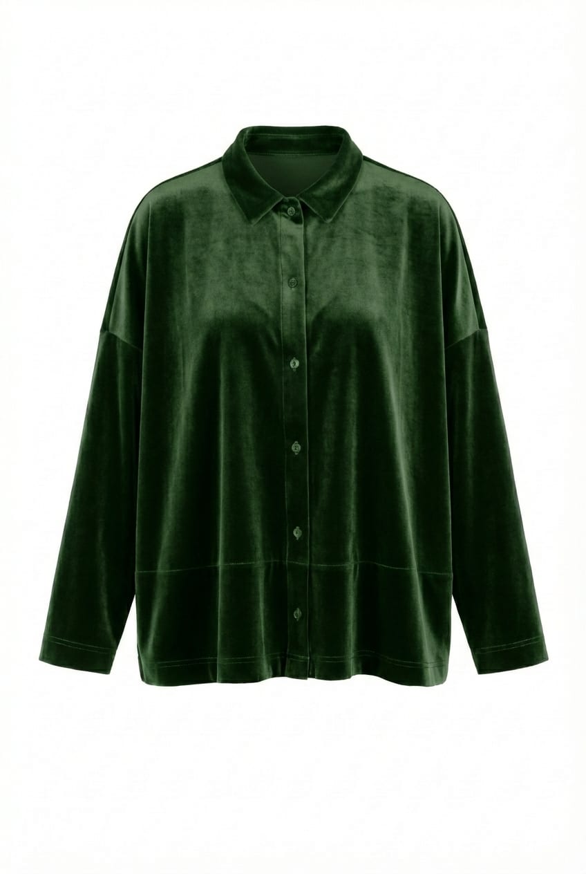 Blouse 6585 - Fließender Lyocell-Jersey - 660GREEN - 10260710585