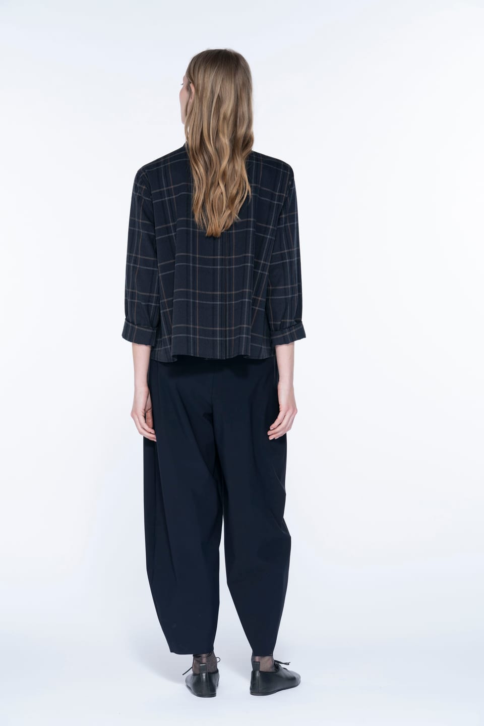 Blouse 6587 - Seersucker-Karo - 490NAVY - 10260710587