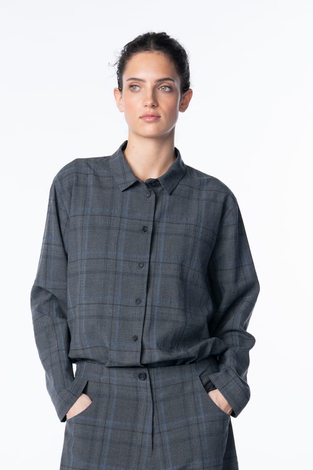 Blouse 6587 - Seersucker-Karo - 960CADMIUM - 10260710587
