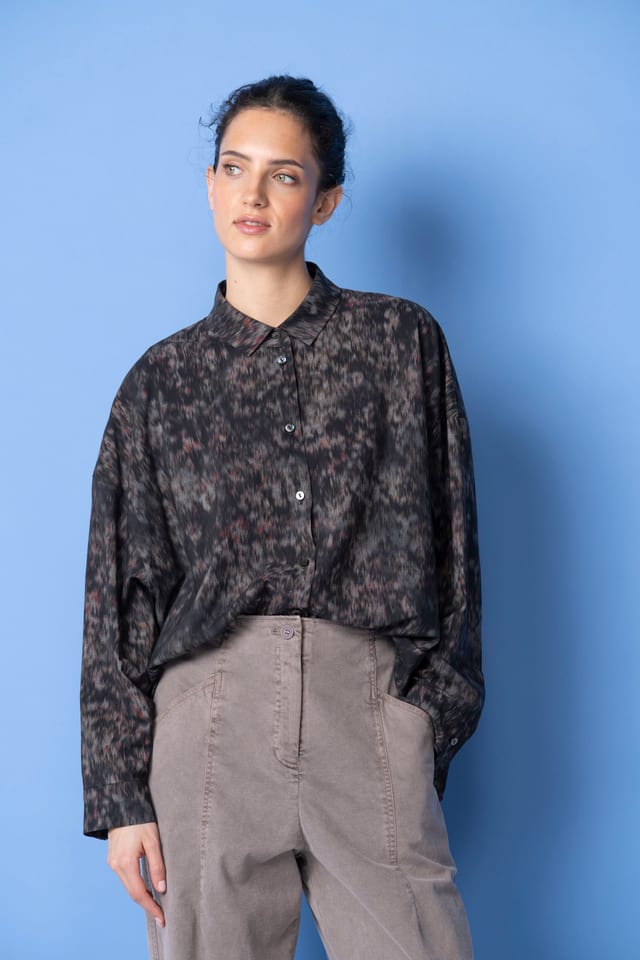 Blouse 6588 - Viskose-Baumwollmix mit Ikatdruck - 360SYRAH - 10260710588