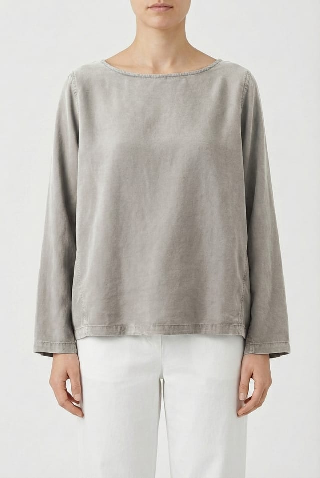 Blouse 6590 - Drapey lyocell twill - 122ECRU - 10260710590
