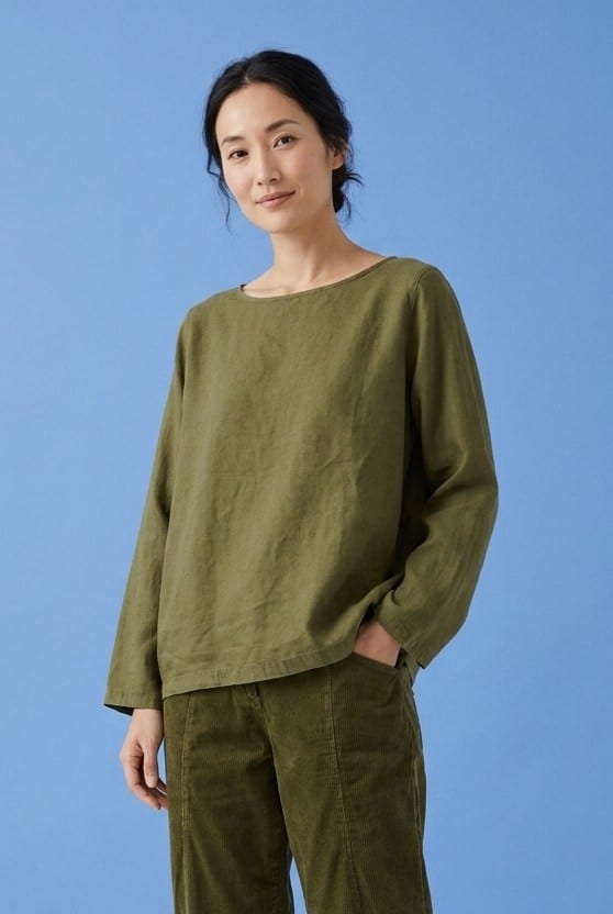 Blouse 6590 - Drapey lyocell twill - 752MEADOW - 10260710590
