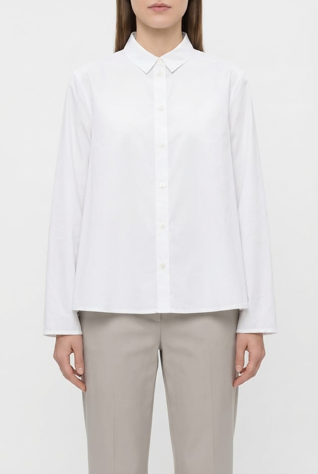 Blouse 6593 - Cotton poplin - 100WHITE - 10260710593