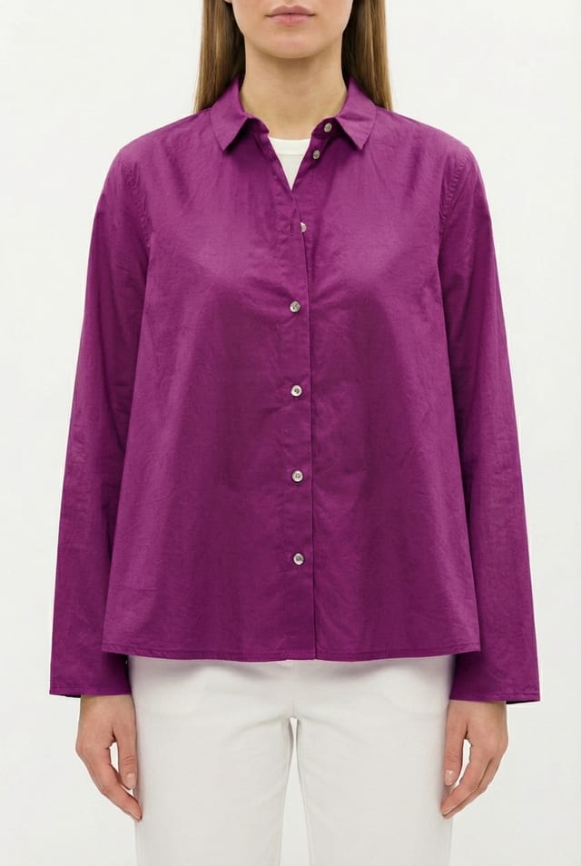 Blouse 6593 - Cotton poplin - 370AMETHYST - 10260710593