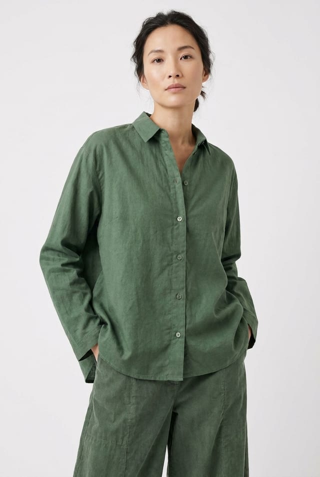 Blouse 6593 - Cotton poplin - 640MYRTLE - 10260710593