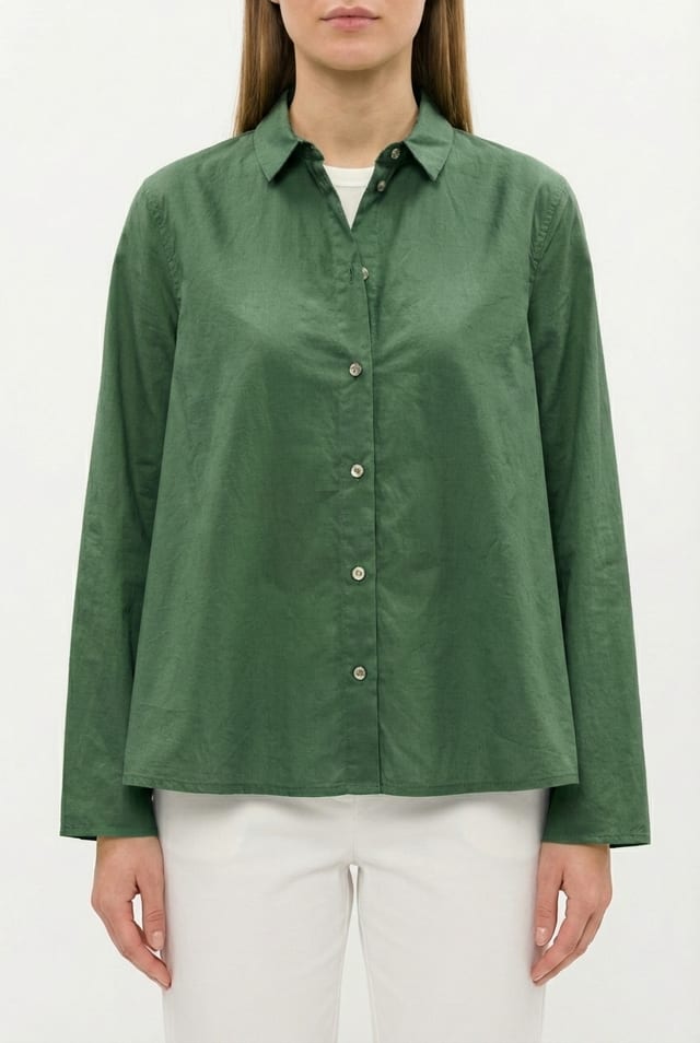 Blouse 6593 - Cotton poplin - 640MYRTLE - 10260710593