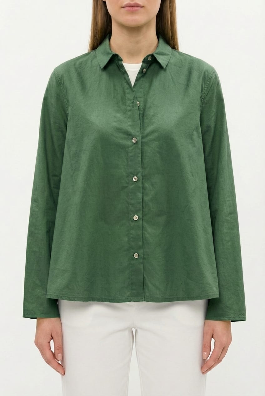 Blouse 6593 - Cotton poplin - 640MYRTLE - 10260710593