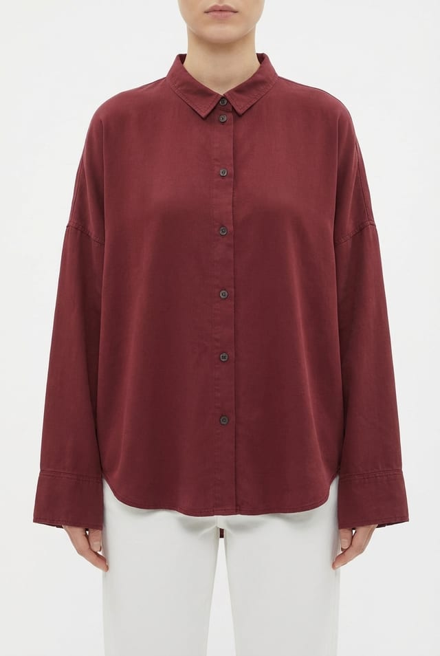 Blouse 6594 - Pure lyocell piqué - 362SYRAH - 10260710594