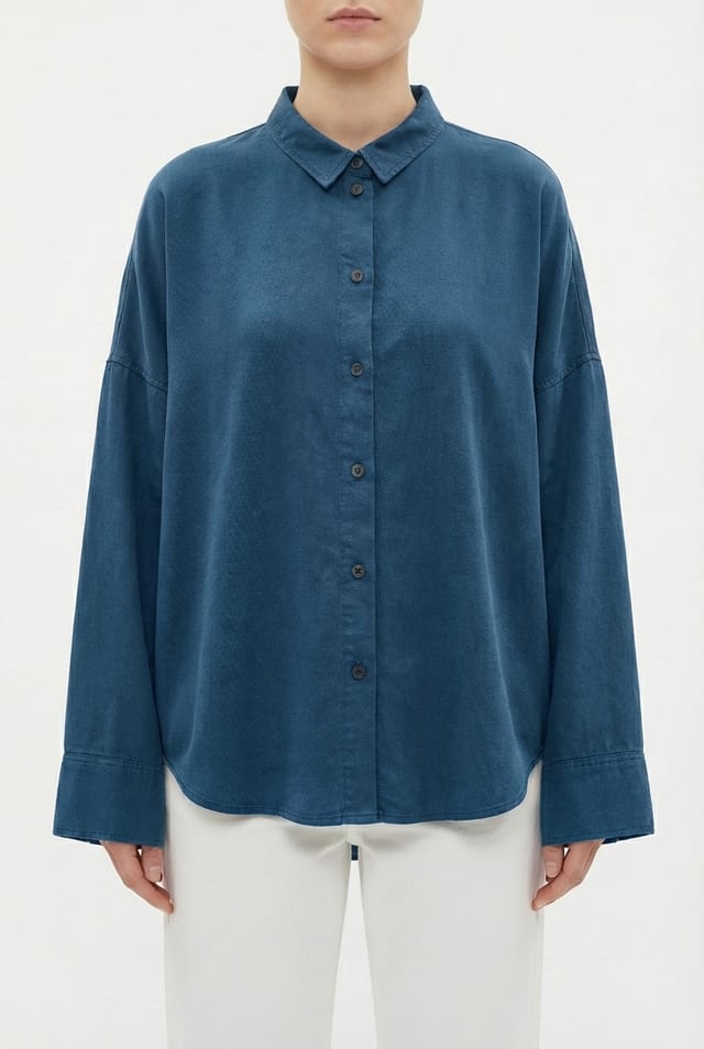 Blouse 6594 - Pure lyocell piqué - 452LAKE - 10260710594