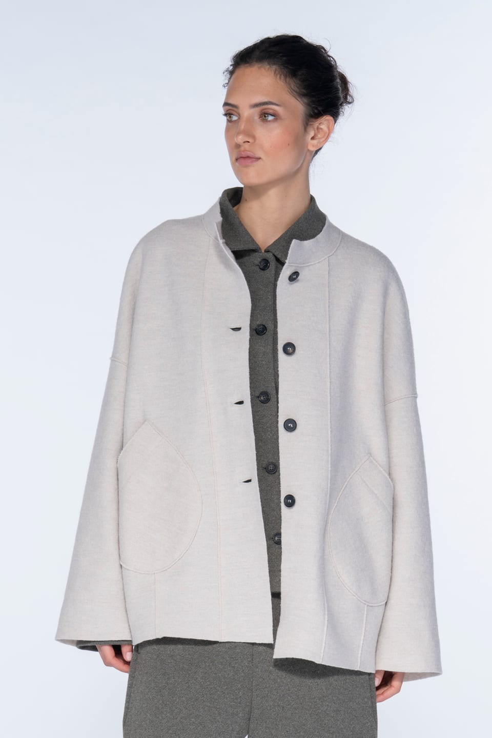 Jacket 6623 - Premium OSKA boiled wool - 120ECRU - 10260710623