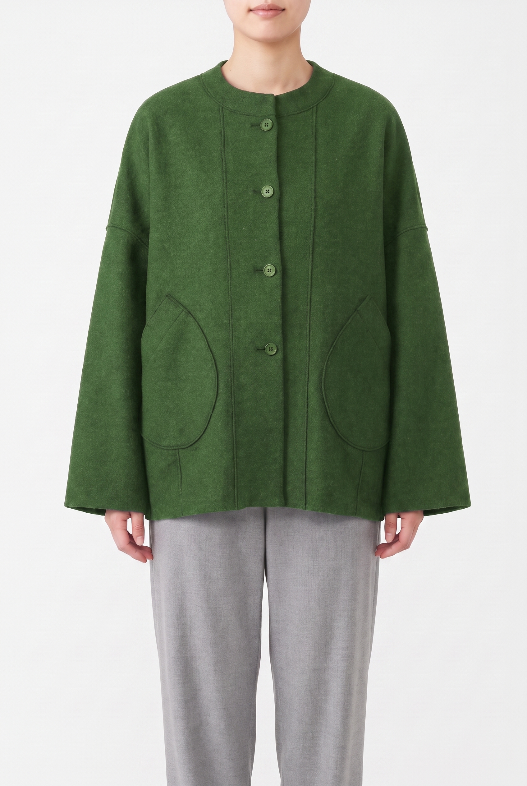 Jacket 6623 660GREEN Premium OSKA boiled wool