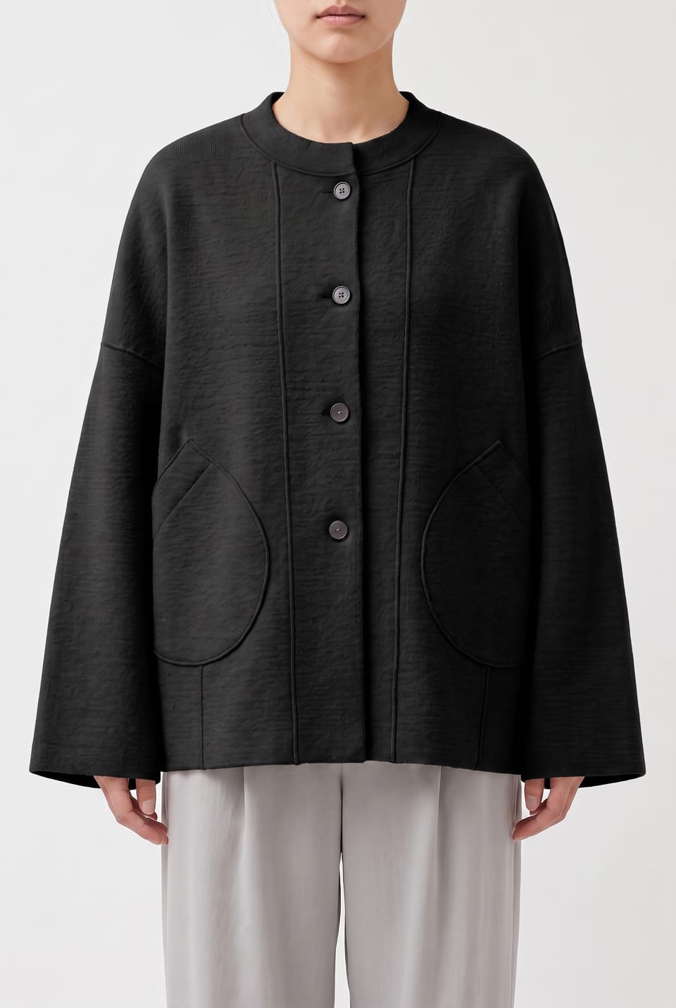 Jacket 6623 - Premium OSKA boiled wool - 990BLACK - 10260710623