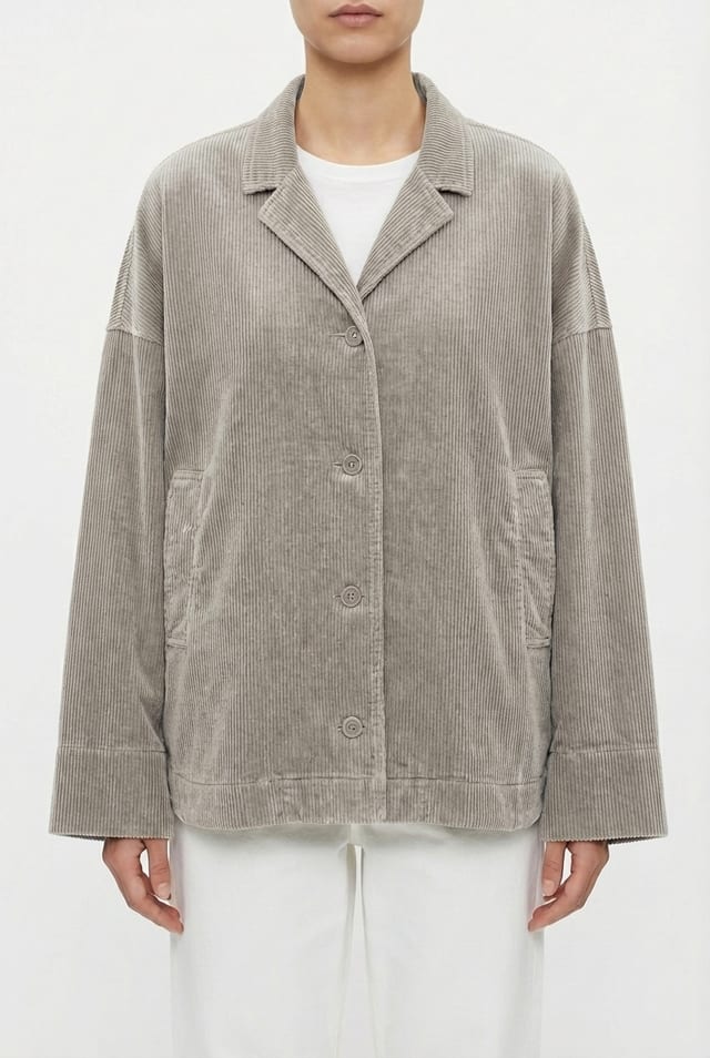 Jacket 6627 - Pure cotton corduroy - 122ECRU - 10260710627