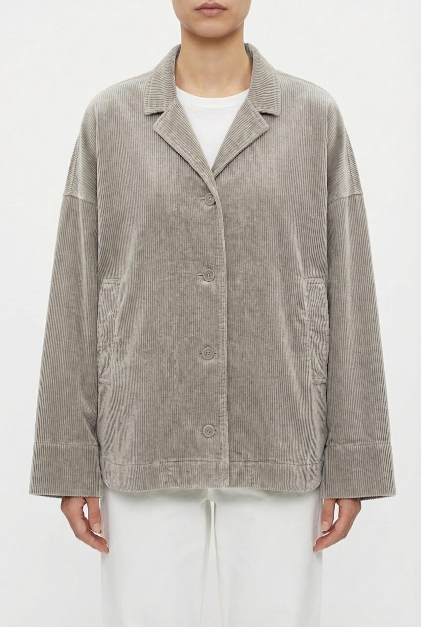 Jacket 6627 - Pure cotton corduroy - 122ECRU - 10260710627